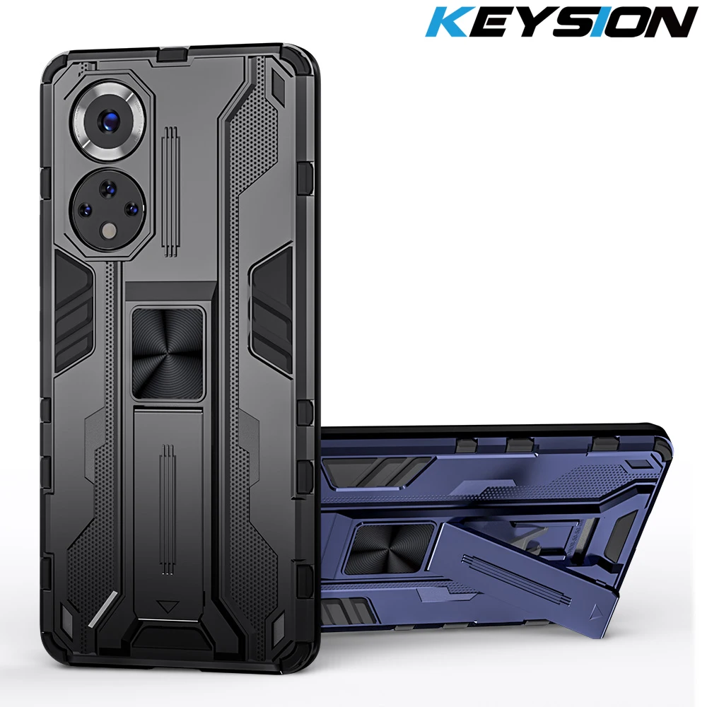 

KEYSION Shockproof Aromr Case for Honor 50 Pro 50 Lite X20 SE Stand Phone Back Cover for Huawe P40 P30 Pro Nova 9 8i 8 SE Youth