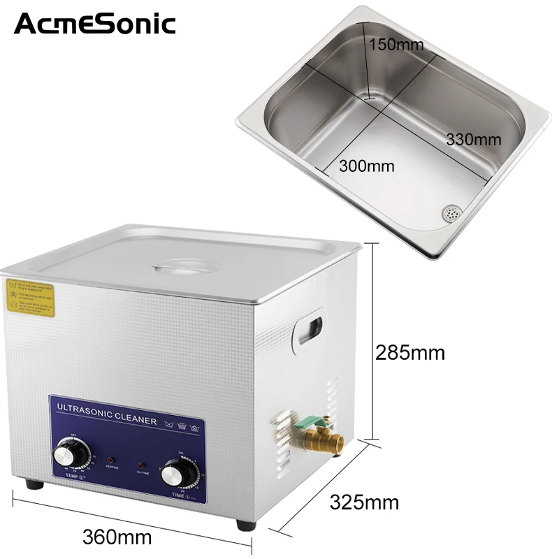 ACMESONIC Digital Ultrasonic Cleaner A30L 600W 40kHz For Gold Sliver Watch Jewelry Glasses Jade Necklace Oxides rRust Oil Washer