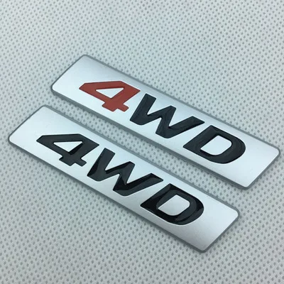 1X 3D Matt Metal Sticker 4WD Emblem 4X4 Badge Decal Car Styling For CRV Accord Civic Suzuki Grand Vitara Swift SX4