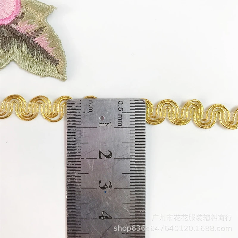 5Yards Sewing Lace Gold Silver Centipede Braided Lace Trim Ribbon Home Party Decoration DIY Clothes Curve Hemp Lace Accessories