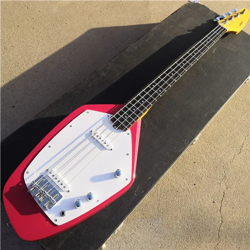 irregular electric bass guitar, gemstone electric guitar, maple neck