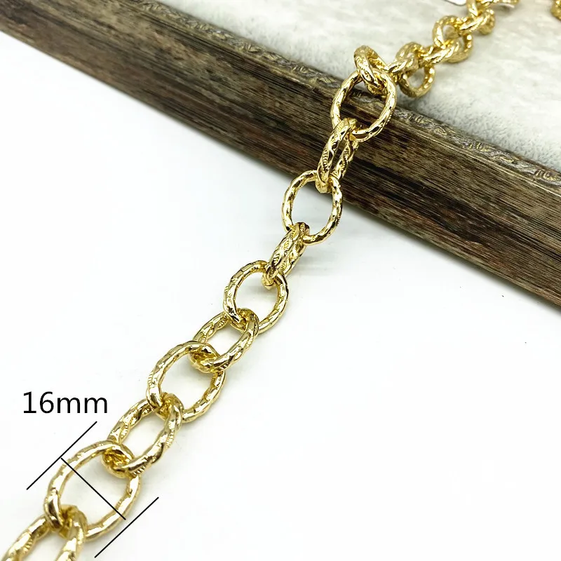 45cm Metal Chain Gold Color Aluminum  for Bag Clothing Decoration Necklace Jewelry Making Findings DIY Supplies