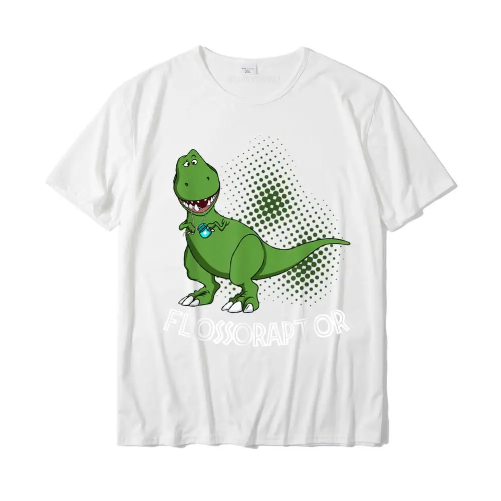 Flossoraptor Funny Dental Hygienist Dinosaur Lover T-Shirt Camisas Hombre Gift Men's T Shirt Fitted Cotton Tops Shirts Leisure