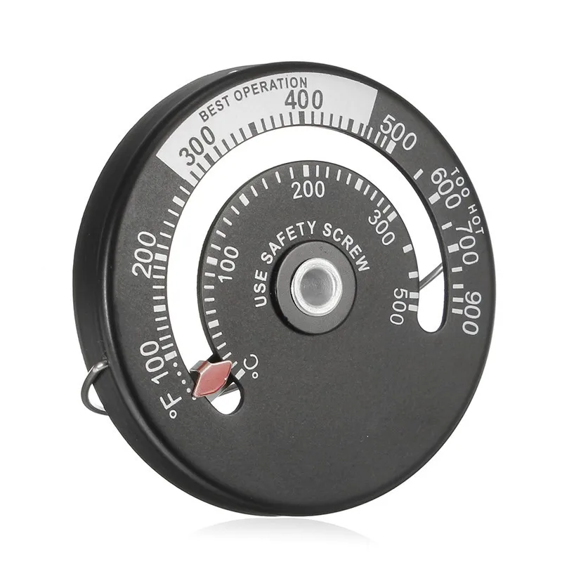 Magnetic Fireplace Fan Stove Thermometer For Log Wood Burner Barbecue Oven Stove Burn Indicator Temperature Gauge Meter Tool