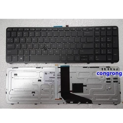 Teclado retroiluminado negro US para HP ZBook 15 G1 15 G2 ZBOOK 17 G1 17 G2, teclado Inglés para portátil