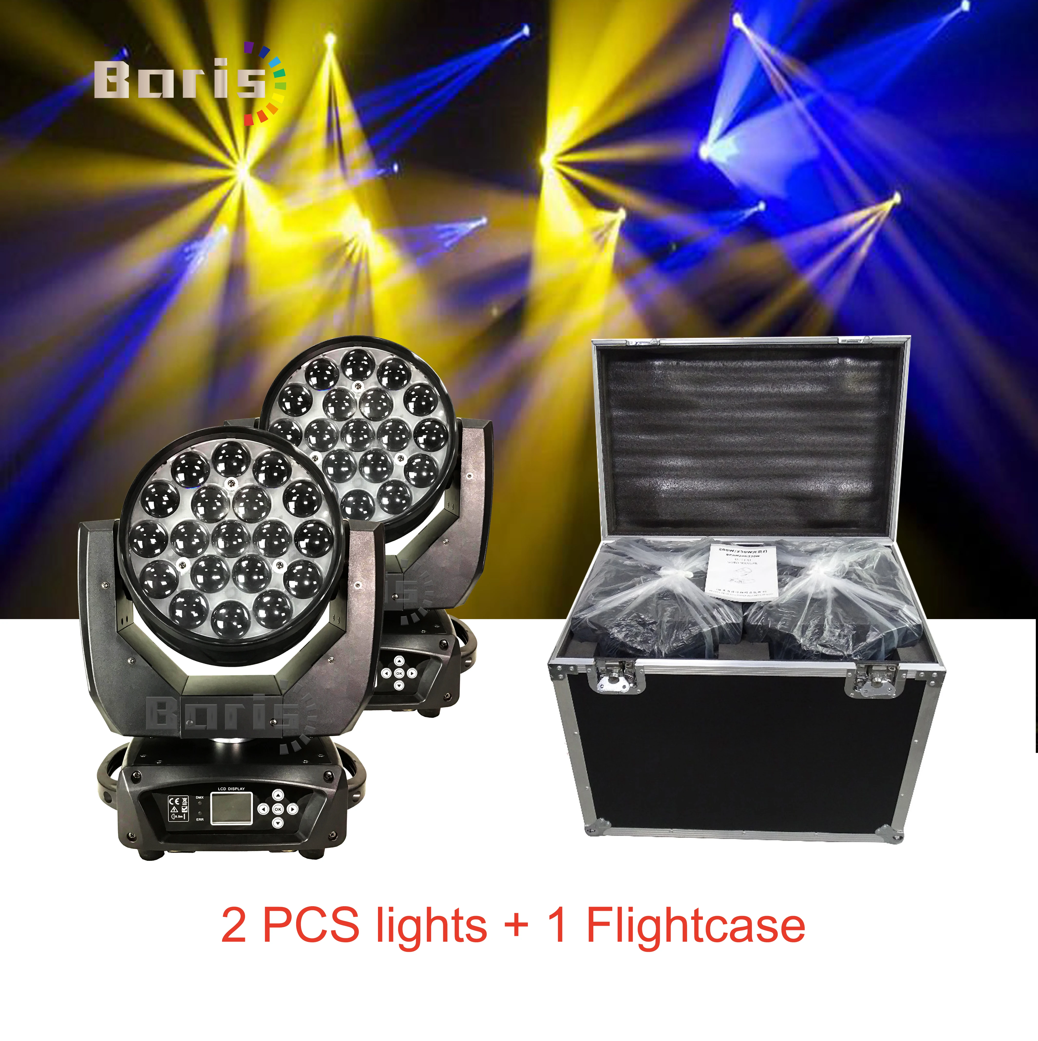 

No Tax Zoom Wash 19x15W Lyre Moving Head Zoom Wash Led 19x15w RGBW Moving Head Light DJ Case для DJ Concert Party Nightclub