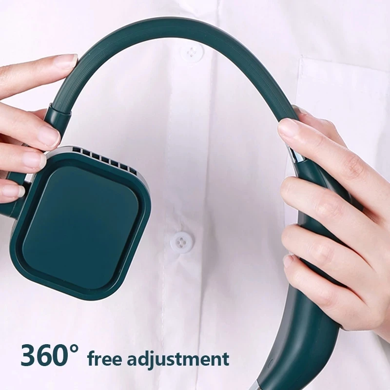 Mini ventilateur Portable rotatif sans lame, Rechargeable par USB, pour le cou, le sport, silencieux, pour la maison et le bureau, 4000mAh/2000mAh