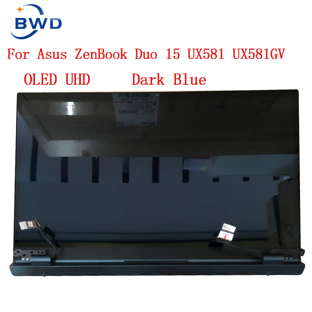 Original 15.6'' UHD 3840X2160 Top of Laptop For FOR ASUS ZenBook Duo 15 UX581 UX581GV OLED Display Panel Touch Screen Assembly