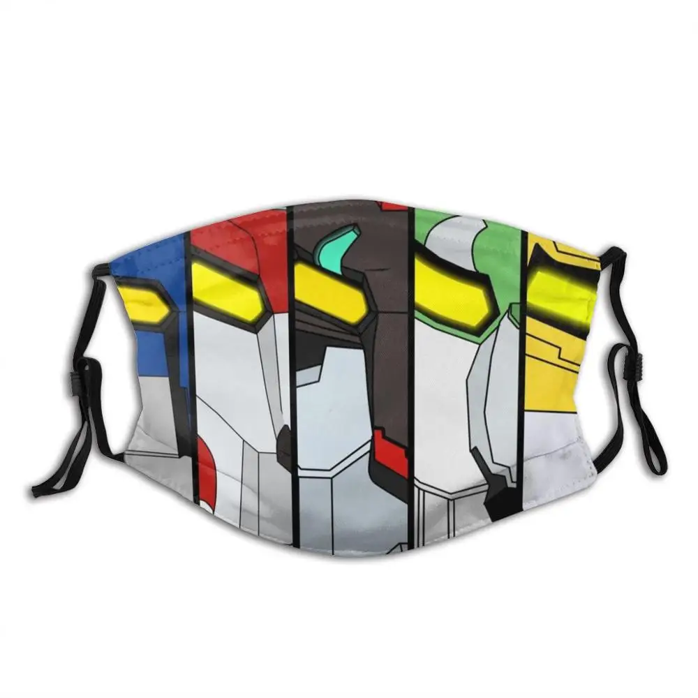 Voltron Lion Poster Lucu Cetak Dapat Digunakan Kembali Pm2.5 Filter Face Mask Voltron Voltron Singa