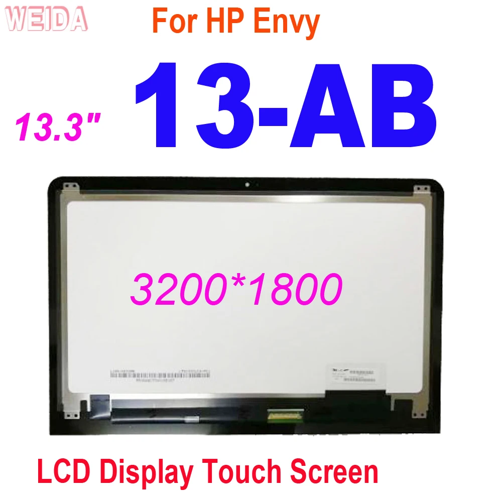 

Новый ЖК-дисплей 13,3 дюйма для HP Envy 13-AB, сменный сенсорный ЖК-дисплей в сборе (не сенсорный) 3200*1800