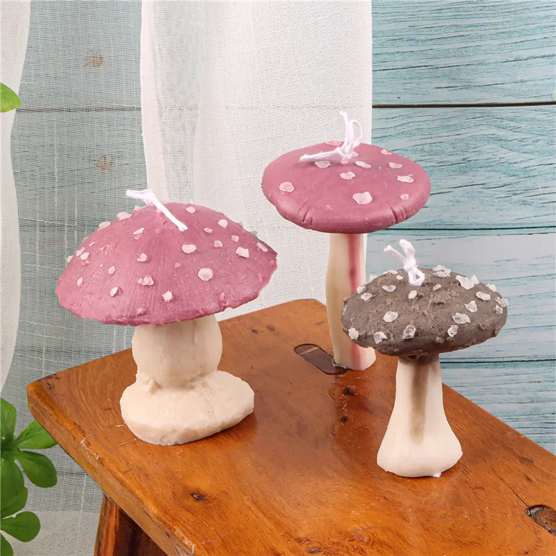 

New Beautiful Mushrooms Candle Silicone Mold for DIY Handmade Aromatherapy Candle Ornaments Handicrafts Soap Mold Hand Gift Make