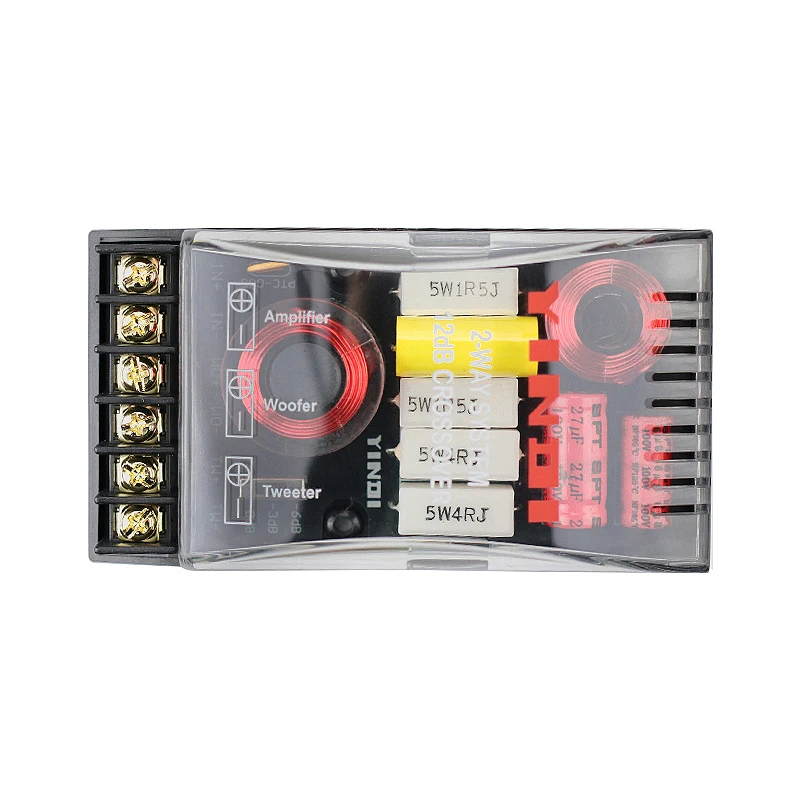 GHXAMP 200W 2 Way Car Audio Crossover Board Treble Bass Frequency Divider High-end 5-6.5inch speaker 4ohm 3000Hz 2pcs