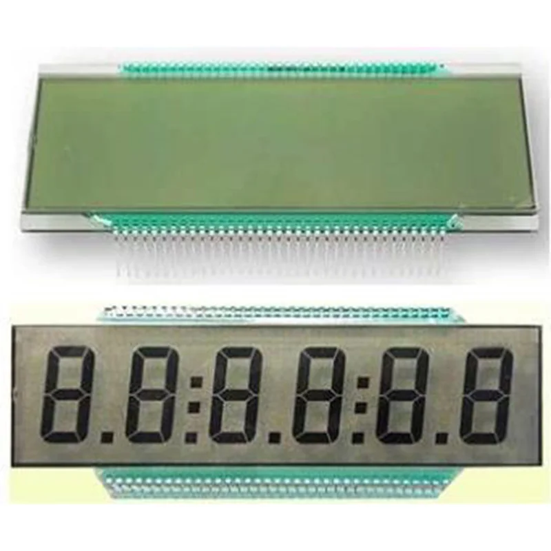 70PIN TN Tích Cực 6-Chữ Số Phân Đoạn Bảng Điều Khiển Màn Hình LCD 5V (Không Đèn) Tàu Chở Dầu Màn Hình Hiển Thị