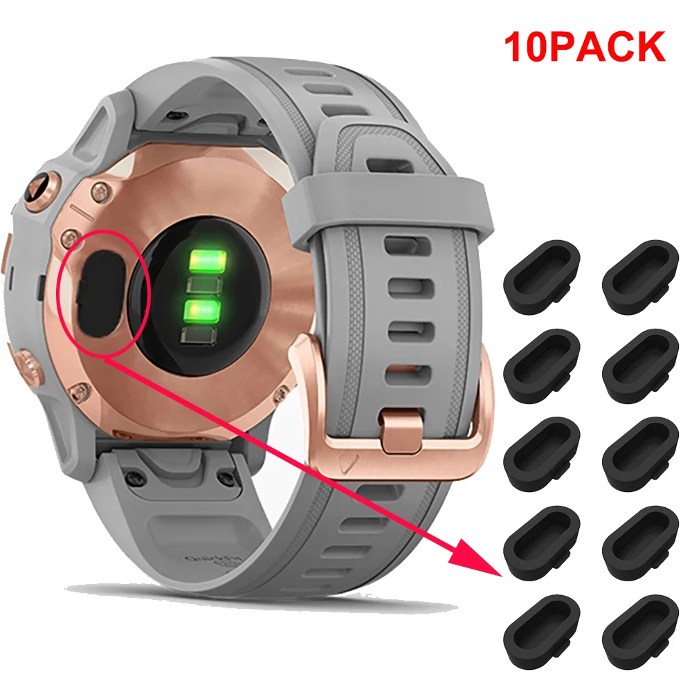 10PCS Dustproof Plug Cover For Garmin Venu sq Fenix 6 6x 5 5X 5S Forerunner 245 745 Watch Straps Anti-dust Protector Accessories