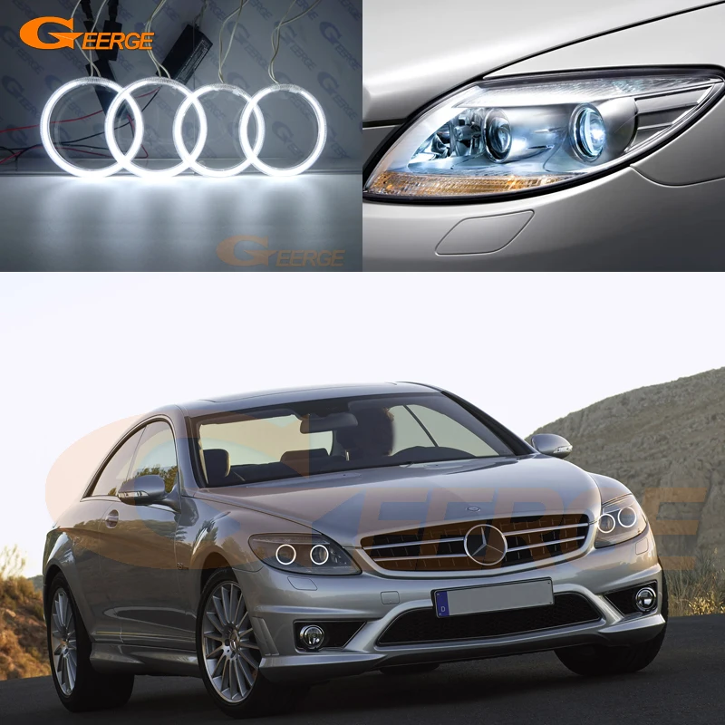 

For MERCEDES BENZ S CLASS W216 C216 CL 600 500 63 65 AMG 2006-2009 Excellent Ultra Bright CCFL Angel Eyes Kit Halo Rings