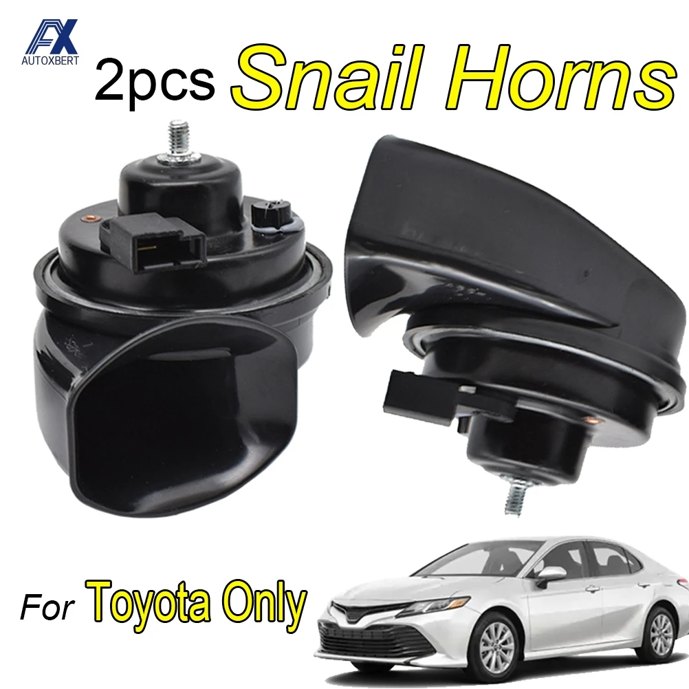 12V 110-125db Snail Horn For Toyota C-HR Camry Tacoma Highlander Land Cruiser Avensis Avalon Sequoia Yaris Avalon Corolla RAV4