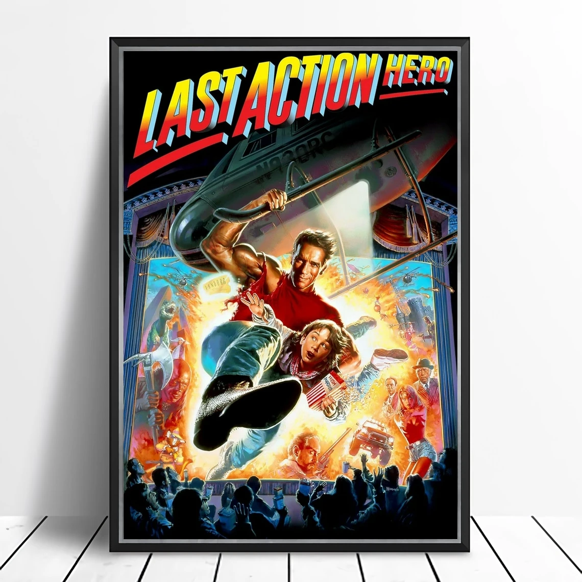 Last Action Hero (1993) Poster American Fantasy Action Comedy Film Wall Decor Arnold Schwarzenegger F. Murray Abraham Art Carney