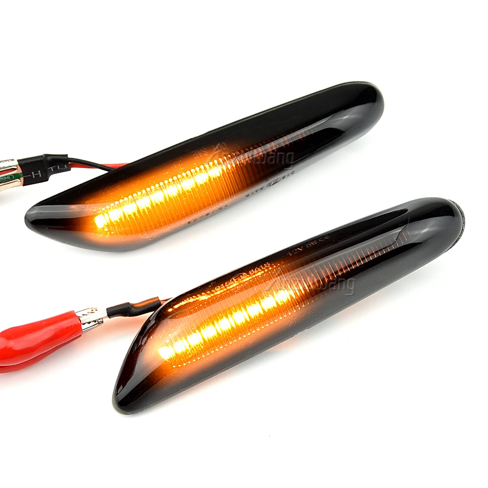 2 piezas Led indicador lateral dinámico luz de señal de giro lámpara intermitente lámpara de señal para BMW E90 E91 E92 E93 E60 E87 E82 E46