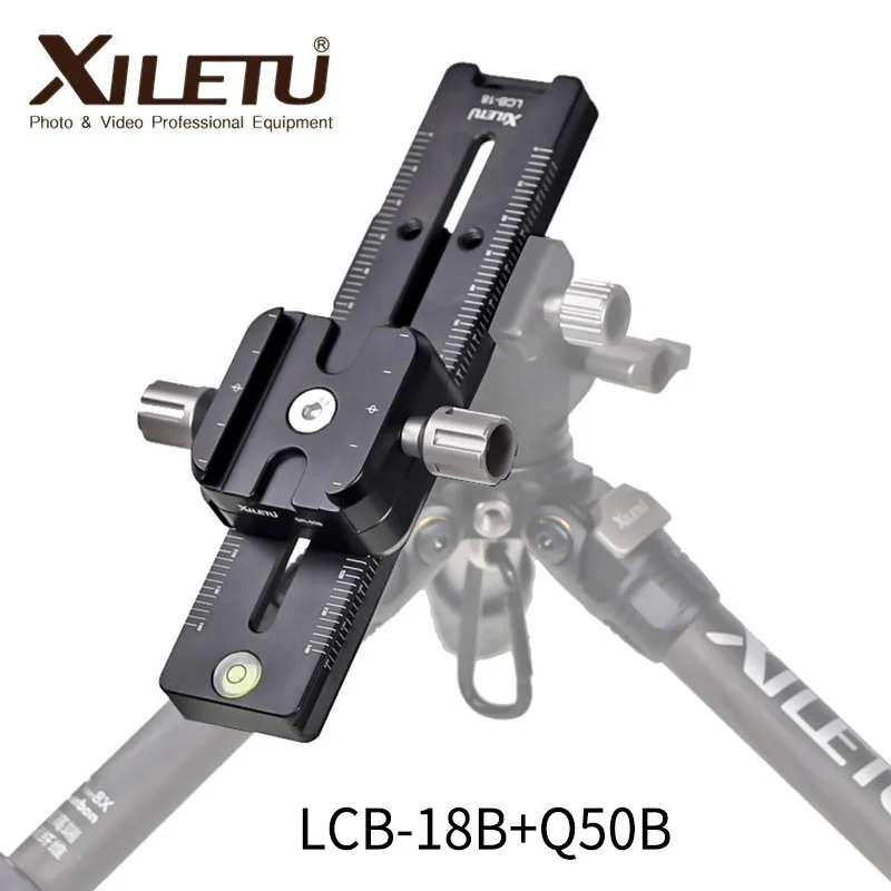 XILETU LCB-18B Camera Track Dolly Slider Clamp Professional Tripod Head Rail Dolly for DSLR Video Camcorder DV Filmmaking Track