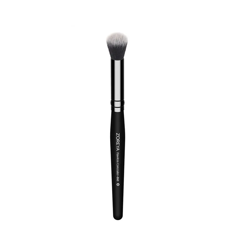 ZOREYA Brand High Quality Concealer Makeup Brushes Black Wooden Handle Soft Nylon Hair Cosmetic Eyeliner Tools for Face Makeup