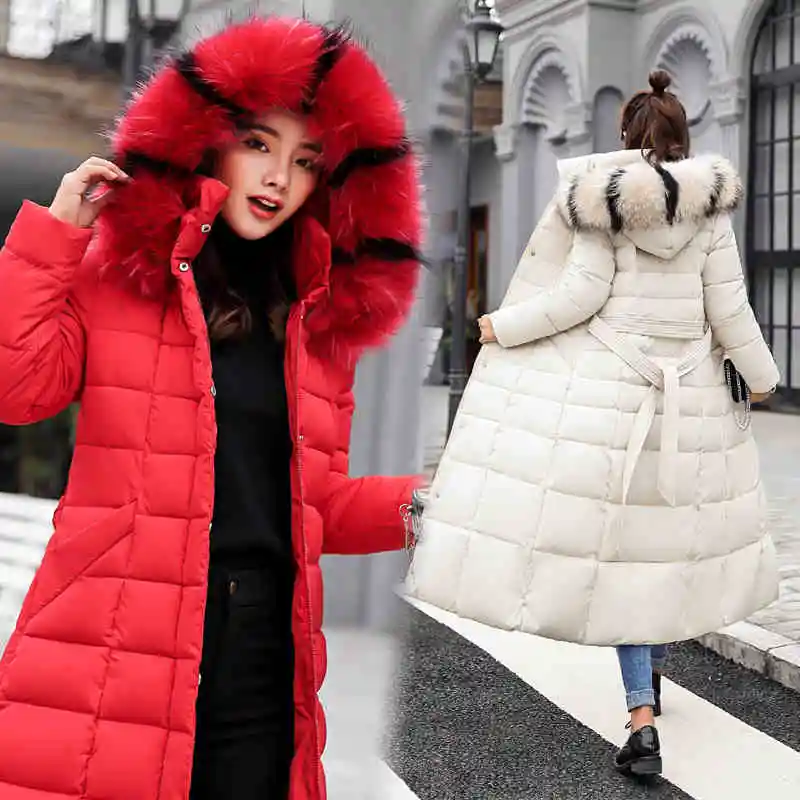 2019 New X-Long Arrival Fashion Slim Women Winter Jacket Cotton Padded Warm Thicken Ladies Coat Long Coats Parka Womens Jackets