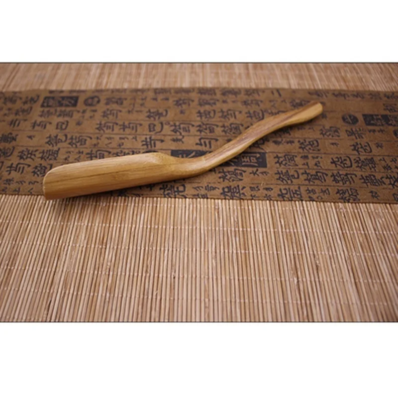 18cm Bamboo Tea Spoon Bend Wooden Tea Scoops Dessert Spoon Strong Durable  Wooden Scoops