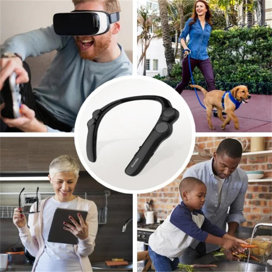 10 Hours Playback 9 Portable Neck Hanging Sports Bluetooth Audio Hanging Neck Wearable Smart Speaker Mini Subwoofer Speaker Hifi view 6