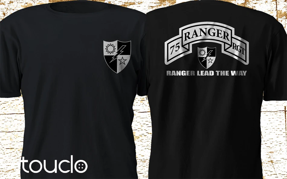 New 75th Ranger Regiment Army Rangers US Army Military Special Force S-3XL Fashion Solid Color Men T Shirt Tees