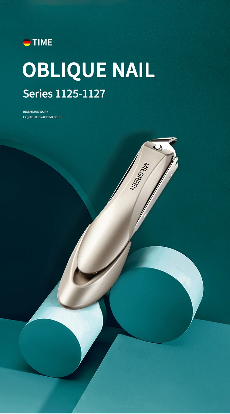 MR.GREEN Schrägkantiger Nagelknipser, Nagelhautzange, Werkzeug aus Edelstahl, Schrägspitzen-Trimmer für abgestorbene Haut, Maniküreschere – Detail 2