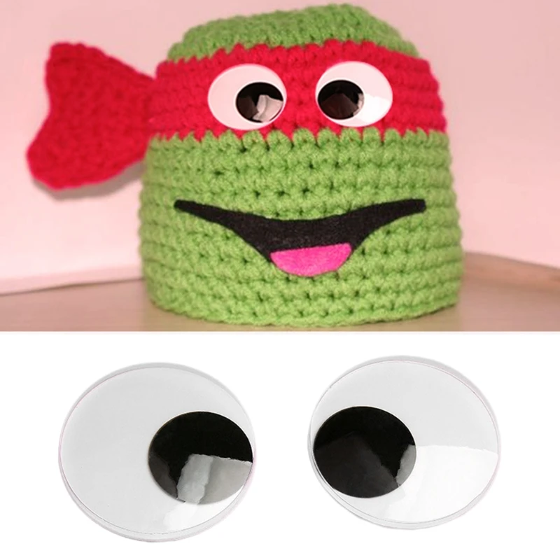 Jumbo Self Adhesive Googly Wiggly Eyes 7.5/10/15.4cm for Toys Dolls DIY Accessory Eyeball Refrigerator Door D5QA