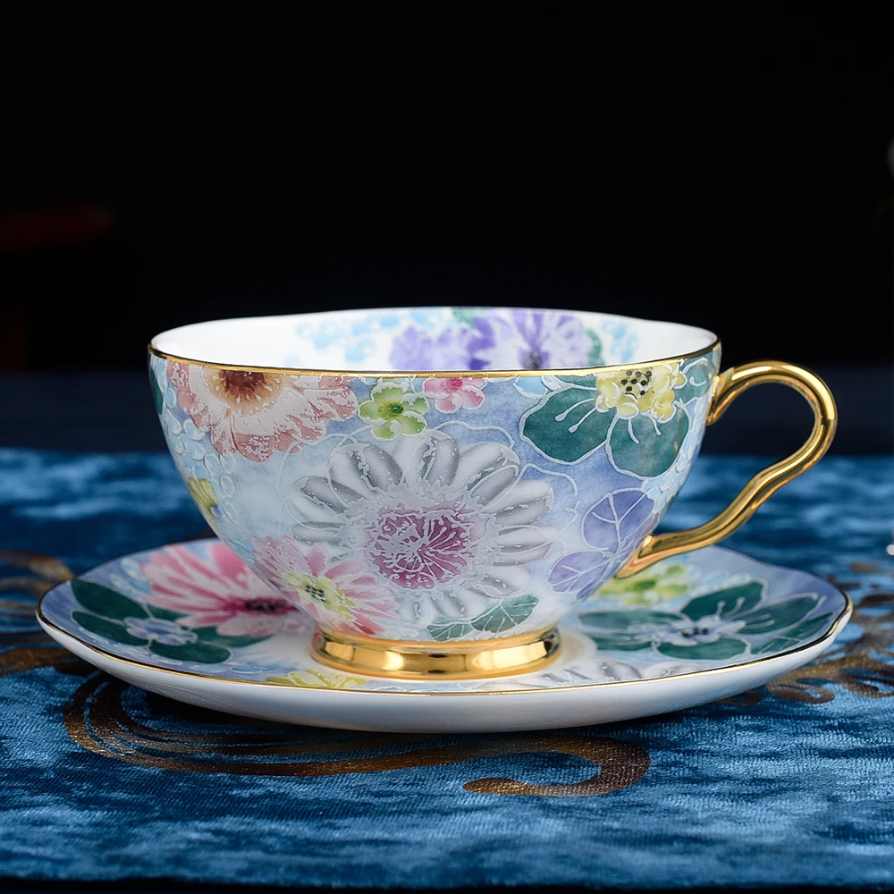 

Free Shipping European Style After Noon Table Ware Tea Time High-Grade Coffee Cup and Saucer Sets Wedding Gifts for Guests