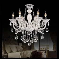 White Chandelier Crystal European Model Luxury Crystal White Modern Crystal Chandelier Lighting Chandelier for bedroom