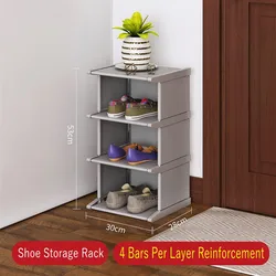 Metal Non-woven 4/6/8 Layer Shoe Rack Detachable Multilayer Shoe Organizer Shelf Dustproof Large Capacity Shoes Storage Cabinet