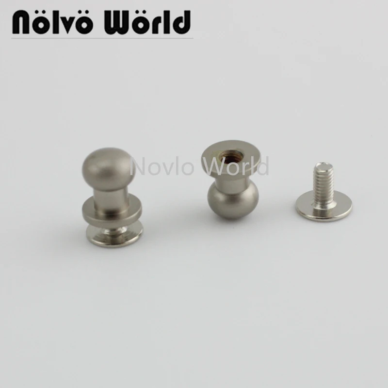 10 pieces, 8mm, dull silver handbags hardware metal accessories thick flank the pacifier nail luggage belt screw fittings nail