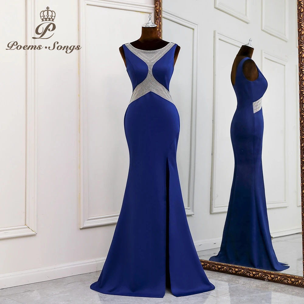 

Sexy waist evening dresses prom dresses vestidos de fiesta vestidos elegantes para mujer de noche largo satin formal dress