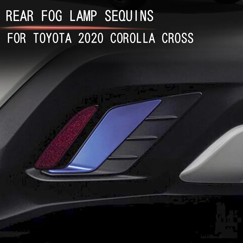 

Подходит для Toyota 2020 corolla cross, задний бампер, противотуманная фара, Декоративная полоса, противотуманная фара, рамка