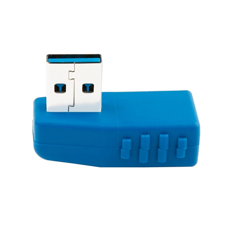 90 Degree USB Connector USB Left Right Up Down Angled 2.0/3.0 Type A Male To Female M/F Converter Adapter Black/Blue