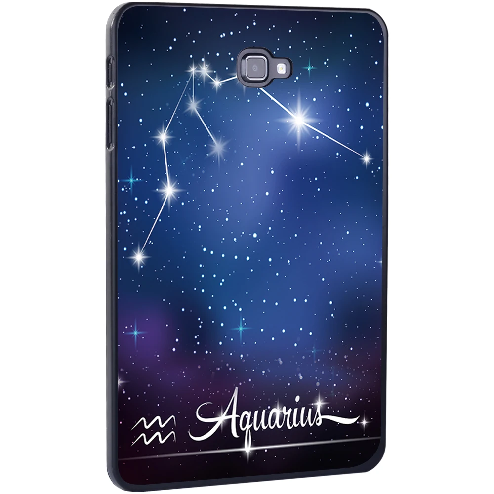 For Samsung Galaxy Tab A A6 10.1 T580 T585 Anti-fall Hard Shell Tablet Protective Case with Starry Pictures of 12 Constellations