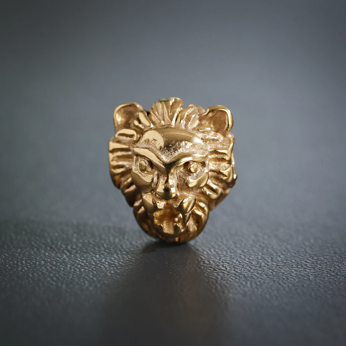 Animal Lion Head Beads For Bracelets Four Color DIY Stainless Steel Bead Spacer Making Charms For Jewelry Accessories Anklet
