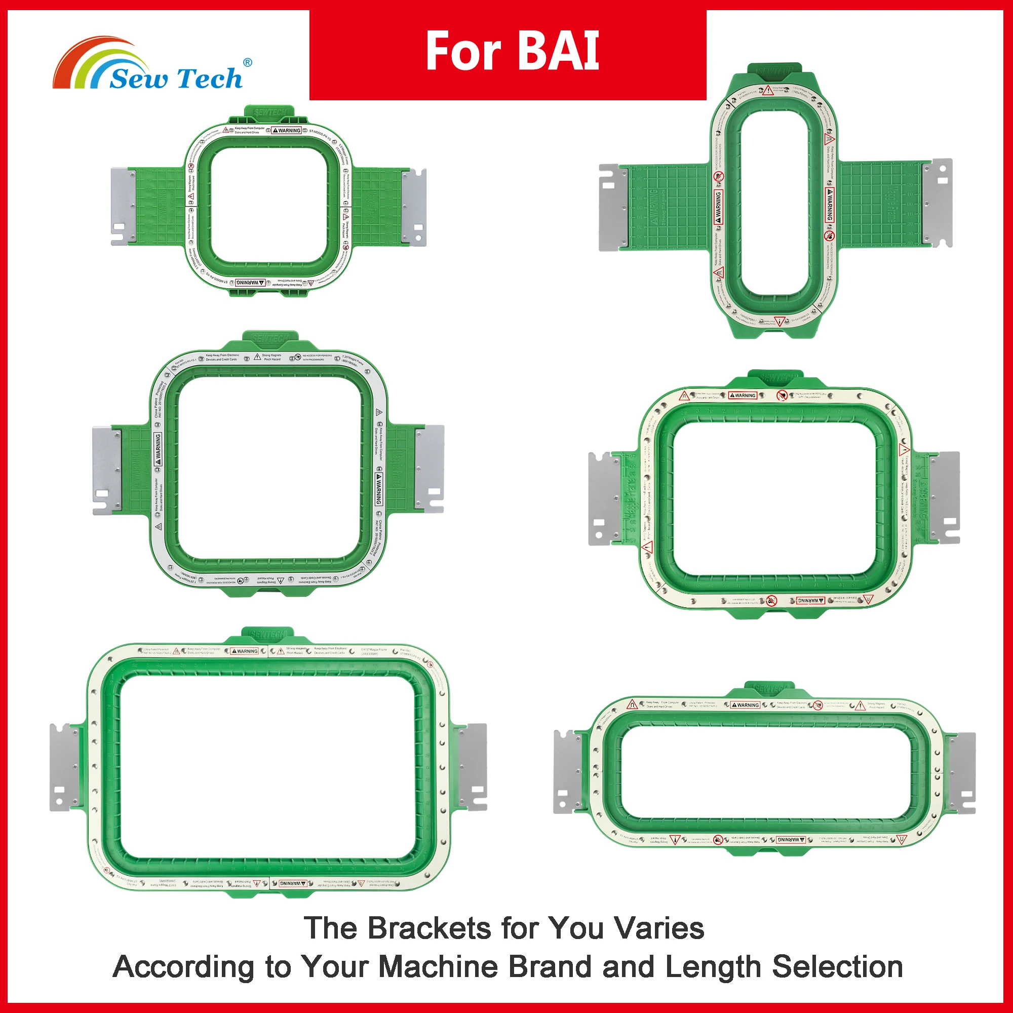 Sew Tech Magnetic Hoop for BAI Mirror 1201/ Vision/ KESI etc. Embroidery Machine Maggie Frame Mighty Hoop Embroidery