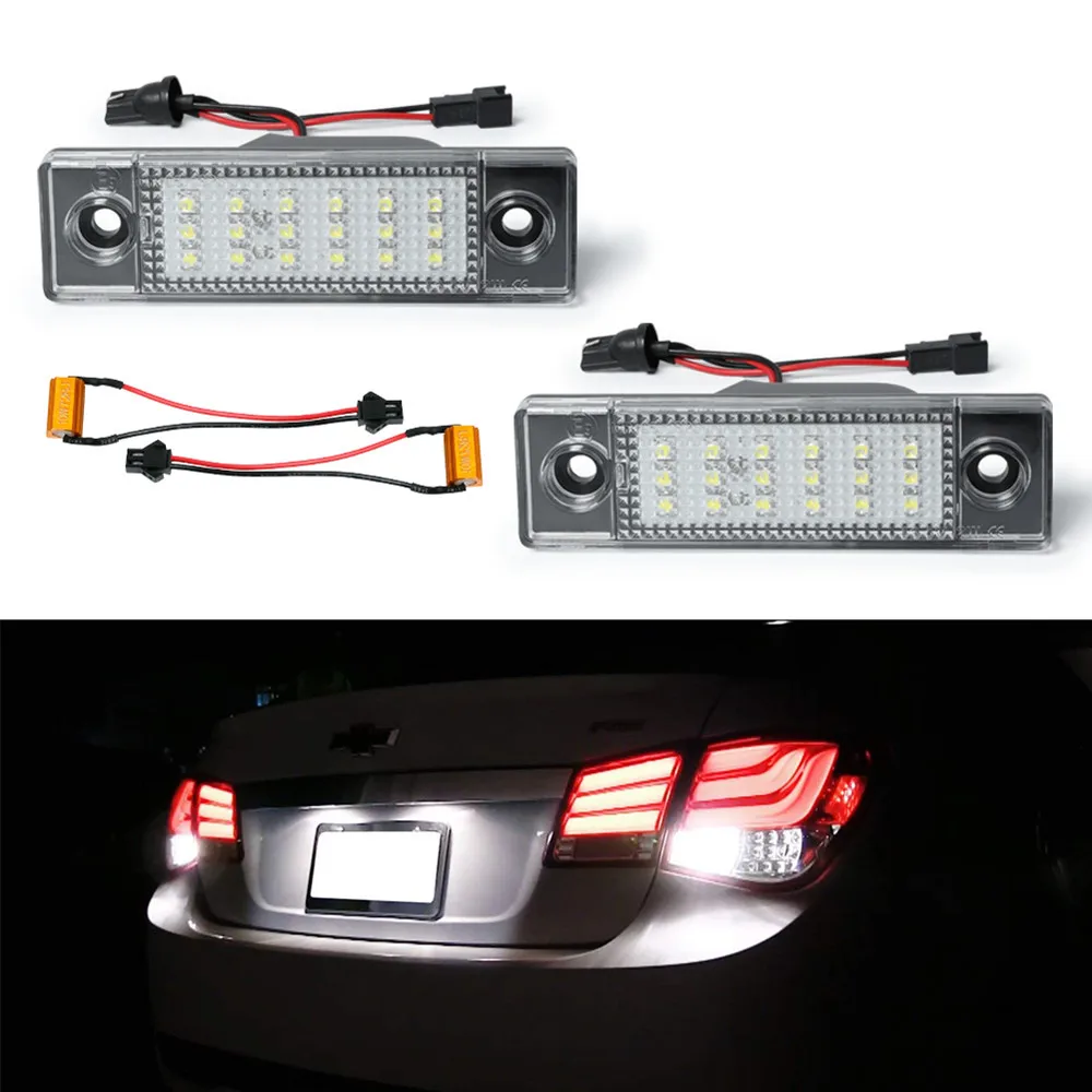 Diamond White LED License Plate Light Lamp For Chevrolet Chevy Cruze Limited Spark Tag Light Canbus Error Free