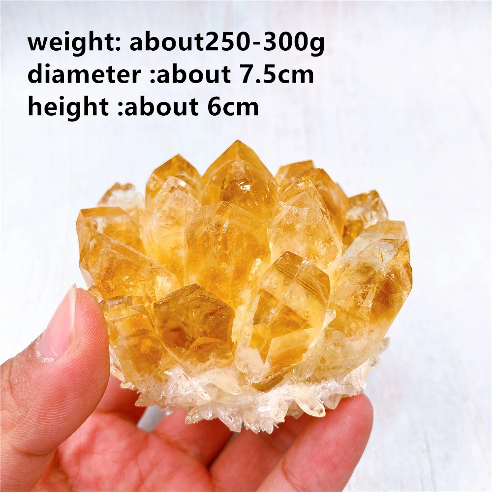 Natural Raw Citrine Quartz Stone Crystal Cluster Healing Yellow Stones Mineral Specimen Home Decoration