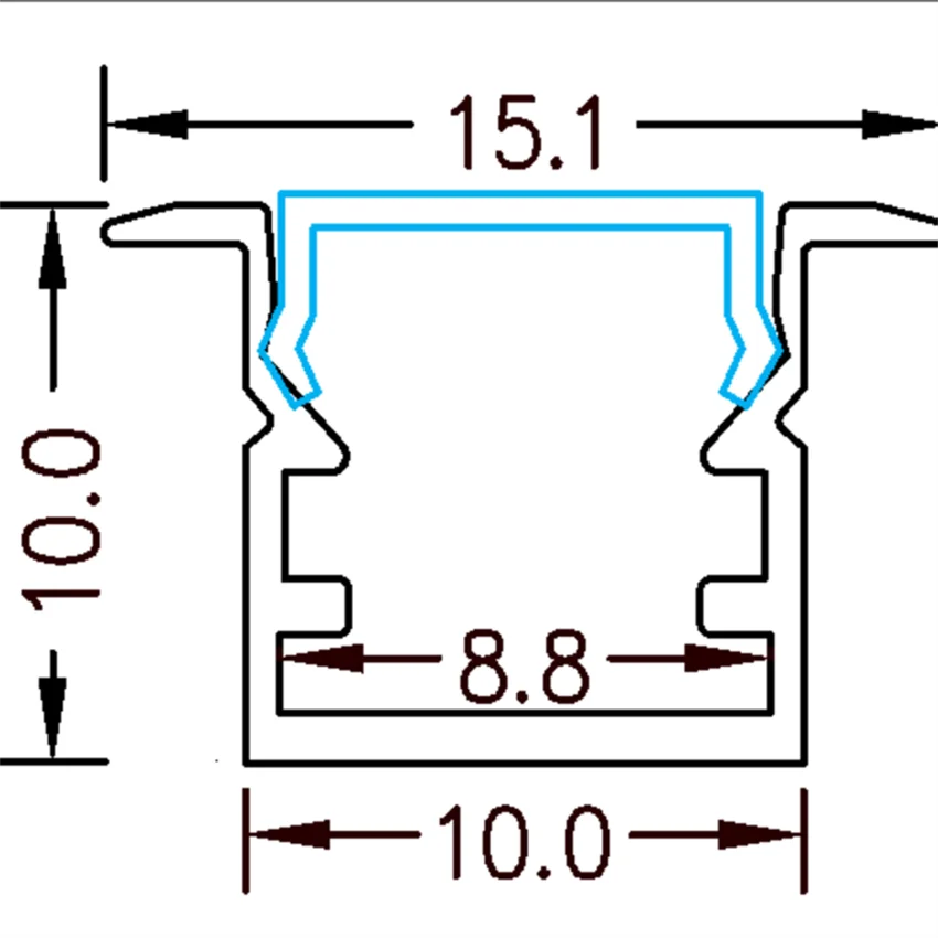 

Free Shipping 2M/pcs Recessed Aluminum Channel with Milky Cover and end caps and mounting clips