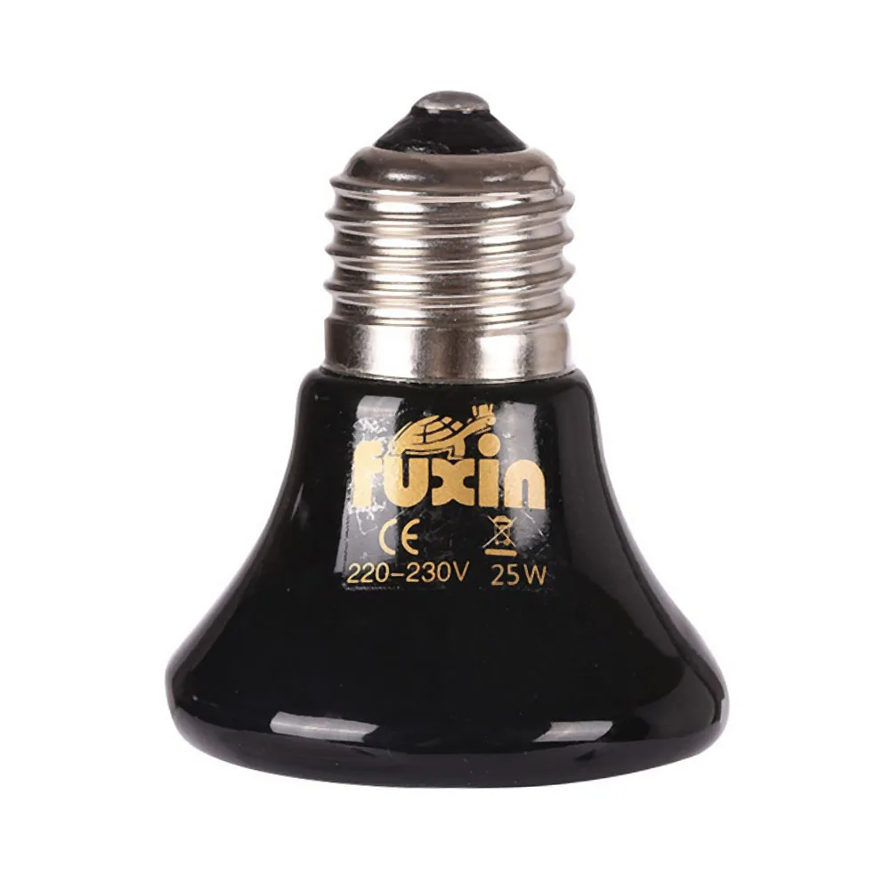 Pet Heating lamp Black Infrared Ceramic Emitter Heat Light Bulb Pet Brooder Chickens Reptile Lamp 25W 50W 75W 100W 220-240V