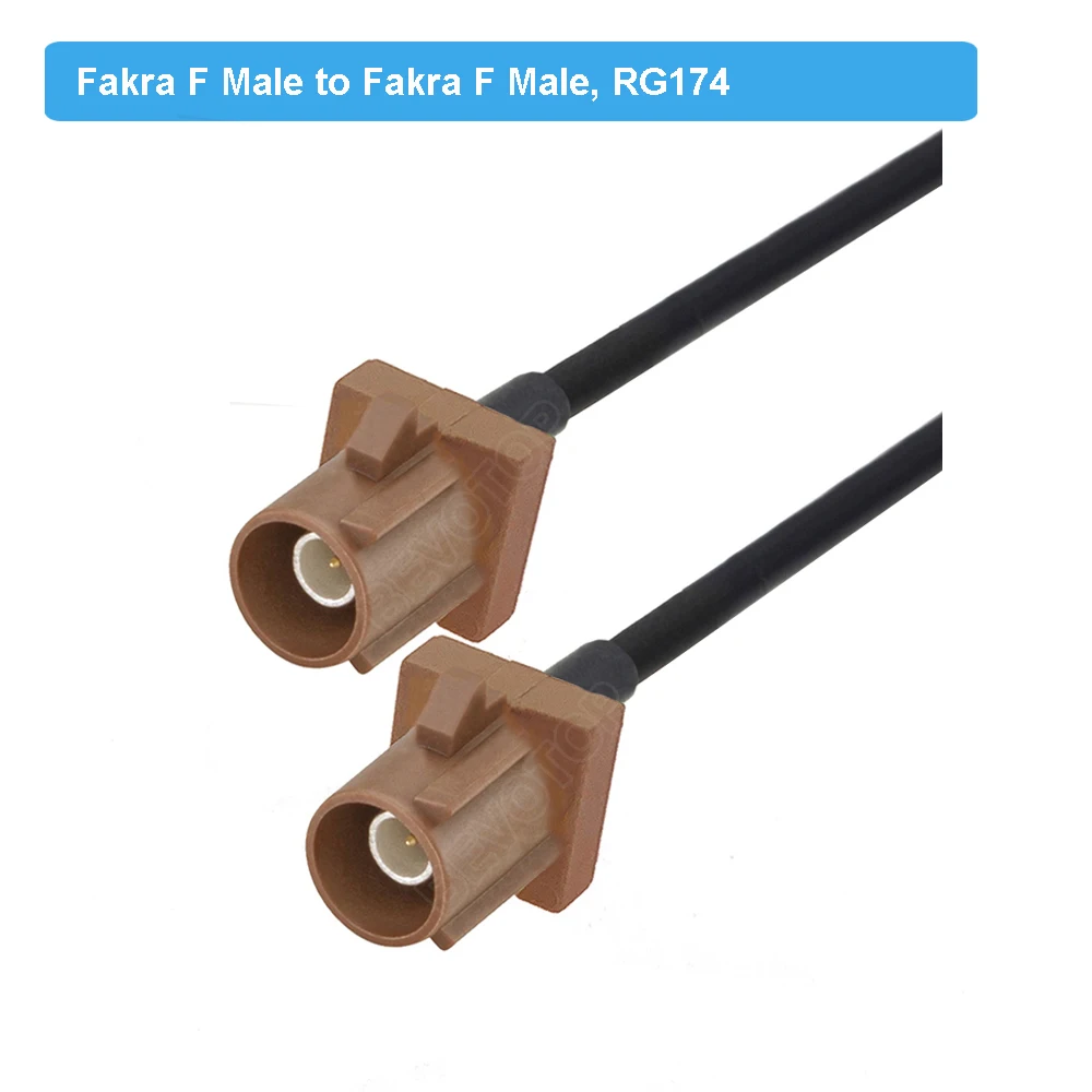 Brown Fakra F Cable RAL 8011 Male Female RG174 Pigtail RF Coaxial Extension Cord Adapter for TV 15CM 30CM 50CM 1M 1.5M 2M 5M 7M