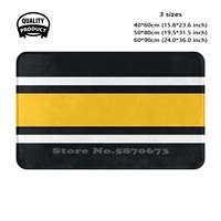 Black , White , & Yellow Power Stripe Soft Cushion Home Carpet Door Mat Car Rug Steel City Iowa Steelers Hawkeyes Stripe Gold