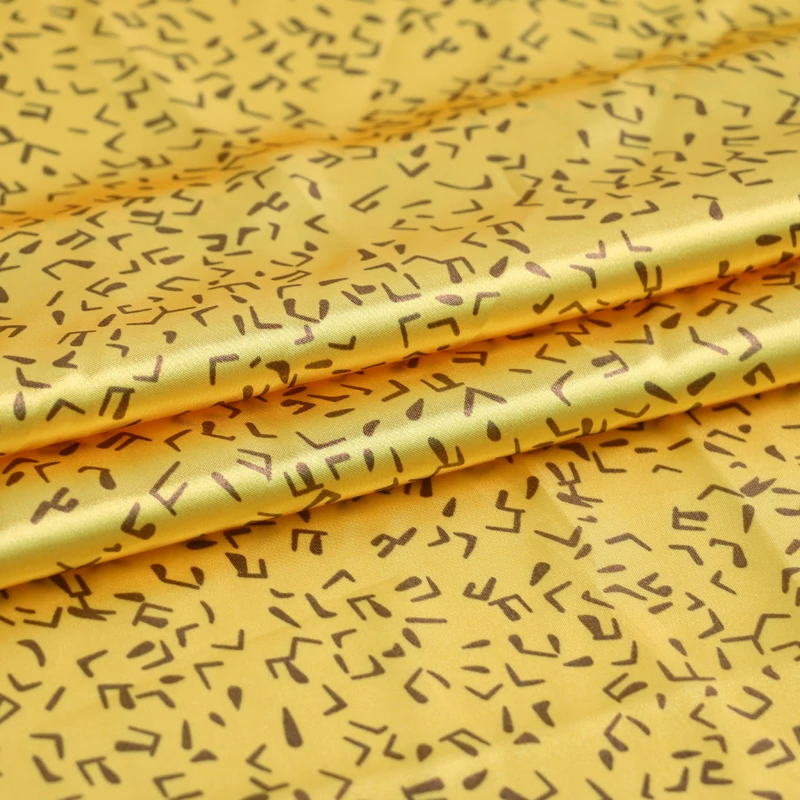 Meter glänzendes Futter, Pyjama, Robe, Hemd, Taschenmaterial, Musikdruck, Satin, Charmeuse-Stoff, Polyester, weich – Detail 15