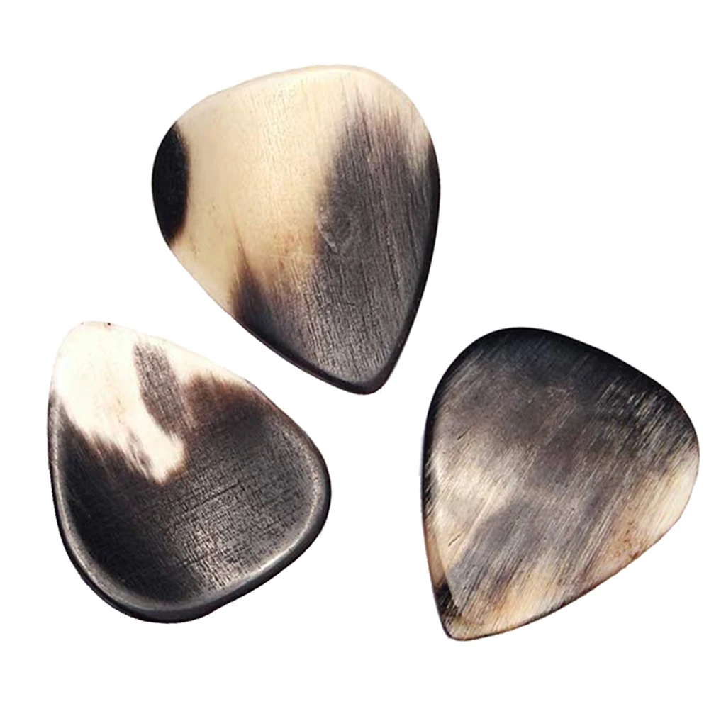 3Pcs Buffalo Horn Guitar Picks For Acoustic / Folk Guitar Accessories