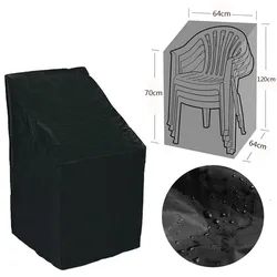 Funda antipolvo para silla apilada, bolsa de almacenamiento al aire libre para jardín, Protector de muebles de Patio, organizador impermeable de alta calidad a prueba de polvo