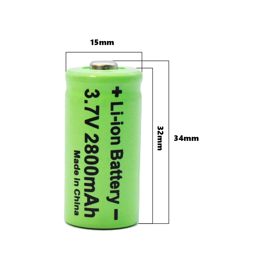 3.7V 2800mAh akumulator litowo-jonowy 16340 CR123A akumulatory CR123 na pióro laserowe LED latarka komórka, kamera ochrony